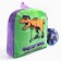 Baby plow -checker with a purse "Dinosaur", 24*24 cm, purple color