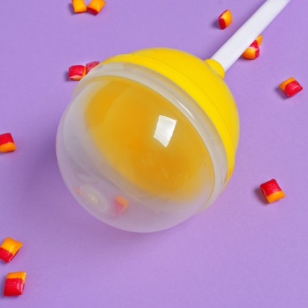 Plastic chupa-chups, yellow-1