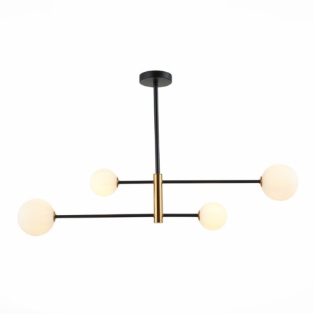Ceiling EVOLUCE lamp. Sle220103-04. Arcola. 4x5 watts, G9, 4000k, 98x98x58 cm, black color, bronze