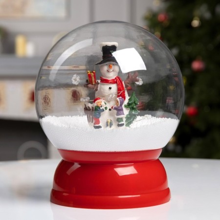LED figure “Shard with a snowman” 21.5 × 26.5 × 21.5 cm, plastic, AAX3 batteries (not in the kit), USB, white glow-1