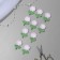 Knitted elements "flowers", 2.5 × 3.5 cm, 10 pcs, lilac/green color