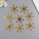 Stick paper, plastic "Snowflakes" gold set 8 pcs 9.5x8.5 cm