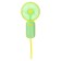 Portable fan YM88151, 250 mAh, 1 mode, charging cable, green