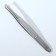 Pinzet begged, narrow, 9 cm, on a blister, silver color, b-158-s -sh