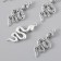 Decor for creativity Metal "Serpent" silver 5x2.1 cm
