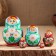 Nesting doll "pink flowers", 5 puppet, 14 cm