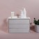 Organizer for storage, rotating, 3 sections, 27 × 15 cm, white color