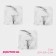 Self -adhesive “marble” hook, 3 pcs, white color