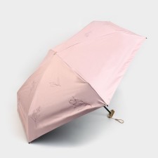 Women's umbrella “nude minimalism”, 6 knitting needles, folds in the size of the phone.