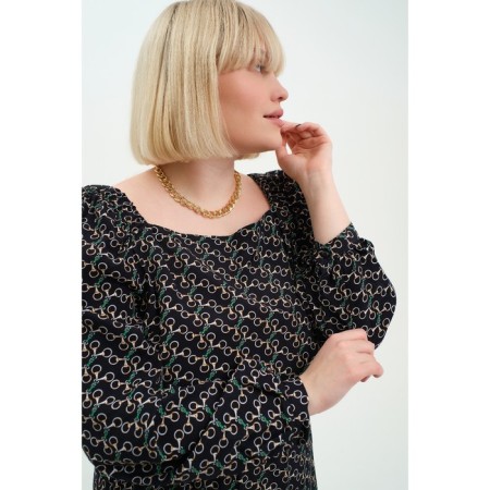 Women's dress with a cut Mist Plus-Size, size 52, black color-4