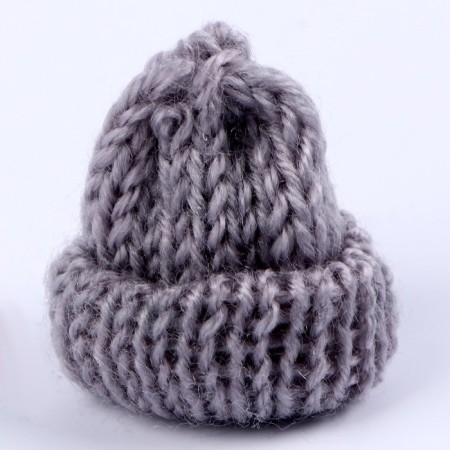 Knitted hat knitted, set 10 pcs., Gray color-2