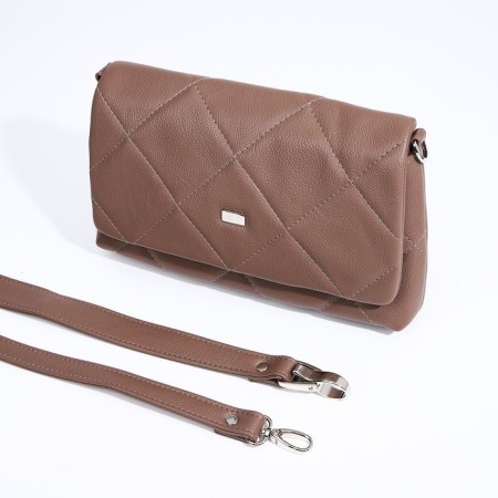 Women's bag Textura, messenger, small size, brown color-5