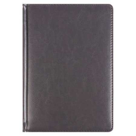 Diary of a low -up A5+, 136 sheets of Sidney Nebraska, solid cover, artificial leather, gold cut, gray