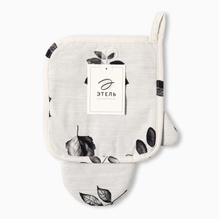 Set of kitchen. Ethel Impression: mittens 20x27 cm, birch 19x19 cm, 100% HL, 210 g/m2-4