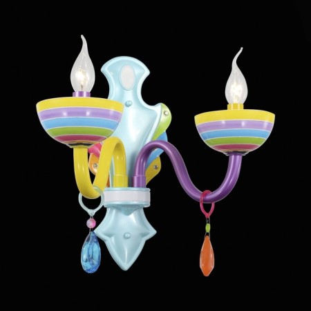 Sconces st. SL672.781.02. Ornato. 2x40 watts, E14, 35x32 cm, colorful color-3