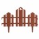 Decorative fence, 25 × 170 cm, 5 sections, plastic, terracotta, "wonderful garden"