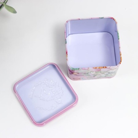 Casket Metal Square "Unicorn in colors" 6.7x7.5x7.5 cm-2