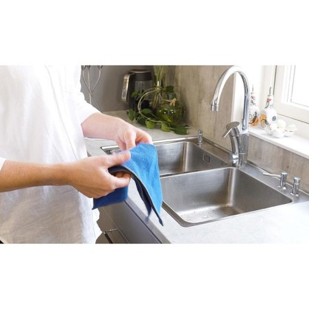 A rag for washing glasses from microfiber 30x30 cm-7