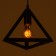 Lamp Bayerlux suspension "Triangle" 1x40W E27 black 16x16x116 cm