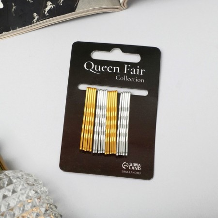 Invisibility for hair "Classic mother of pearl" (set 20 pcs) 5 cm, gold silver