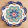 Largan Rishtan ceramics "Flowers", 32 cm, blue, corrugated