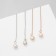 Earrings with pearls "chains" affection, color mix