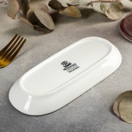 Porcelain dish, 17 × 7 cm, white color-2