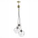 Suspended EVOLUCE lamp. Sle103113-03. Satturo. 3x60 watts, E27, 30x30x120 cm, golden color