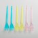Plastic forks, set 6 pcs., Mix colors