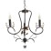 Sandra chandelier 3XE14 40W black and gold 51x51x52-110 cm Bayerlux