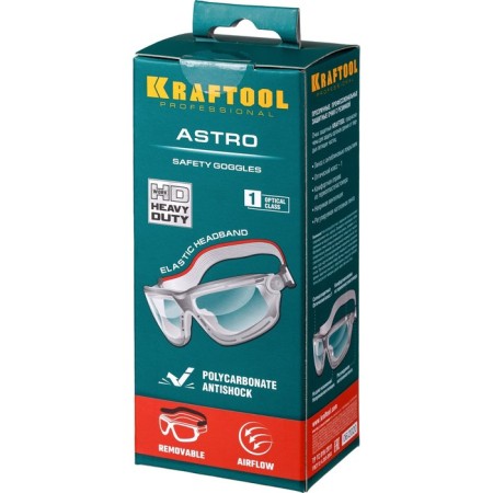 Protective glasses Kraftool Astro 11009_z01, open type, indirect ventilation-2