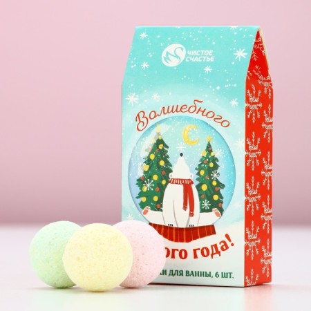 New Year. Gift set, bath bombs, 6 x 20 g-1