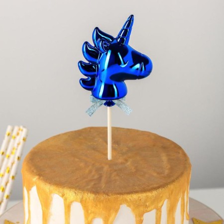 Topper for the Cake "Unicorn", 21 × 7 cm, blue color-2