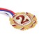 Prize medal 075, D = 7 cm. 2 place, tricolor. The color of evil. With a ribbon