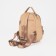 Women's backpack of artificial leather with lightning, 1 pocket, sand color