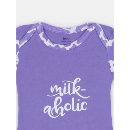 Body Children with short sleeves Rant Milk-Aholic, height 56 ​​cm, purple color-2