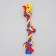 Cable toy "Rope", F16, 3 knots, 33 cm, mix of flowers