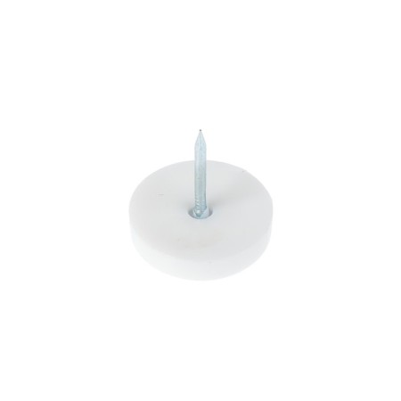 Furniture round tundra, d = 24 mm, 8 pcs., Plastic, white color-1