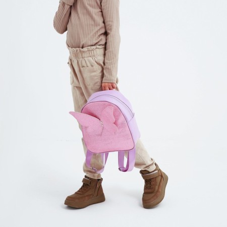 Baby backpack for girls with sparkles "Butterfly", removable elements, 27x23x10 cm-10