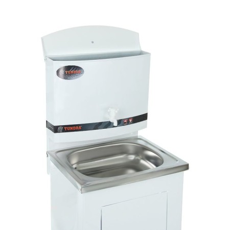 Tundra washbasin, without euns, stainless sink, 17 l, white-1
