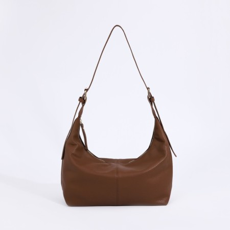 Baget bag with zipper, the color is light brown