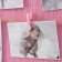 Photo frame Plastic in 8 photos 9x13 cm "Pink" with clothespins, white 50x40x1.2 cm