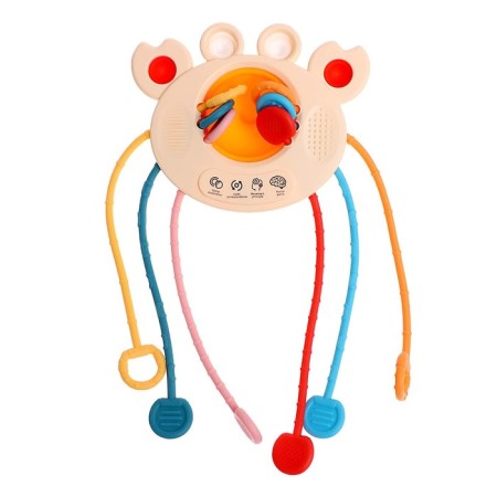 Developing toy "Smaching Krabik", with tactile rubber bands-6