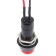 Button switch without fixation, d 1.5 cm, wire 10 cm, red