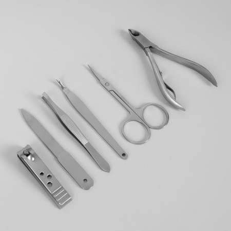 Manicure set, 6 items, in case, black color-3