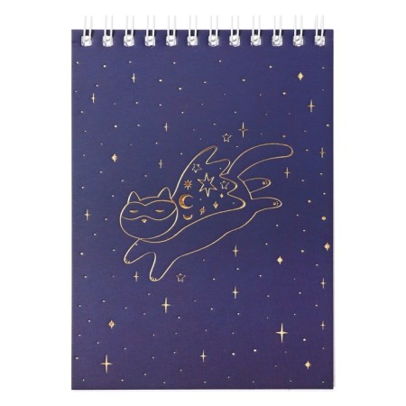 Notepad A6 60 sheets in a cage on the crest Meshu "Black Cat", matte lamination, foil embossing-6