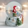 Souvenir Polystone Water Ball "Santa Claus and Deer" 7x6.7x8.8 cm