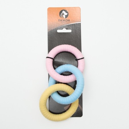 Toy floating for dogs "Ring" Piggon Premium, foamed TPR, 16 cm-3