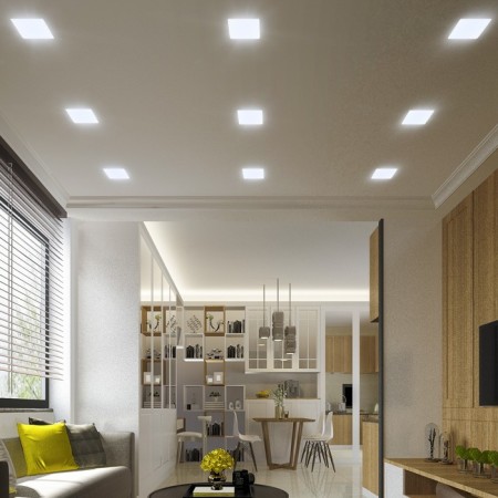 Lamp built -in era LED, IP20, 18W, 120x120x21 mm, 4000k, 1500lm, white color-6