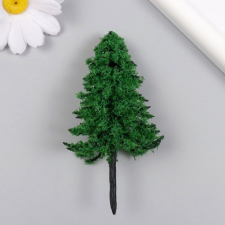 Artificial plant for creativity plastic "spruce" dark green 10 cm